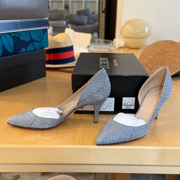 J. Crew Valentina Heels in Mercury Grey size 6 - Picture 2 of 13